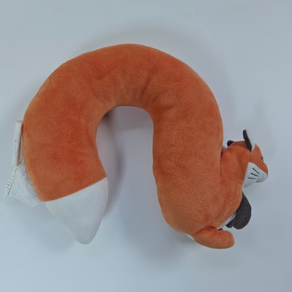 Eddie Bauer Neck Pillow Kids Orange Fox Plush Travel Support Woodland Animal